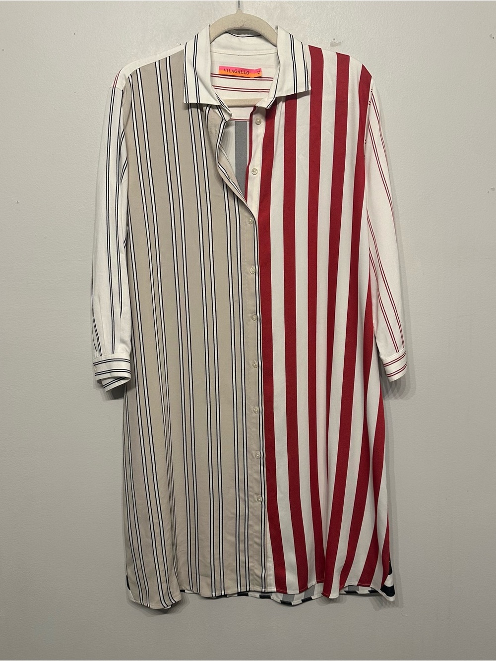Vilagallo Striped Shirt Dress 10